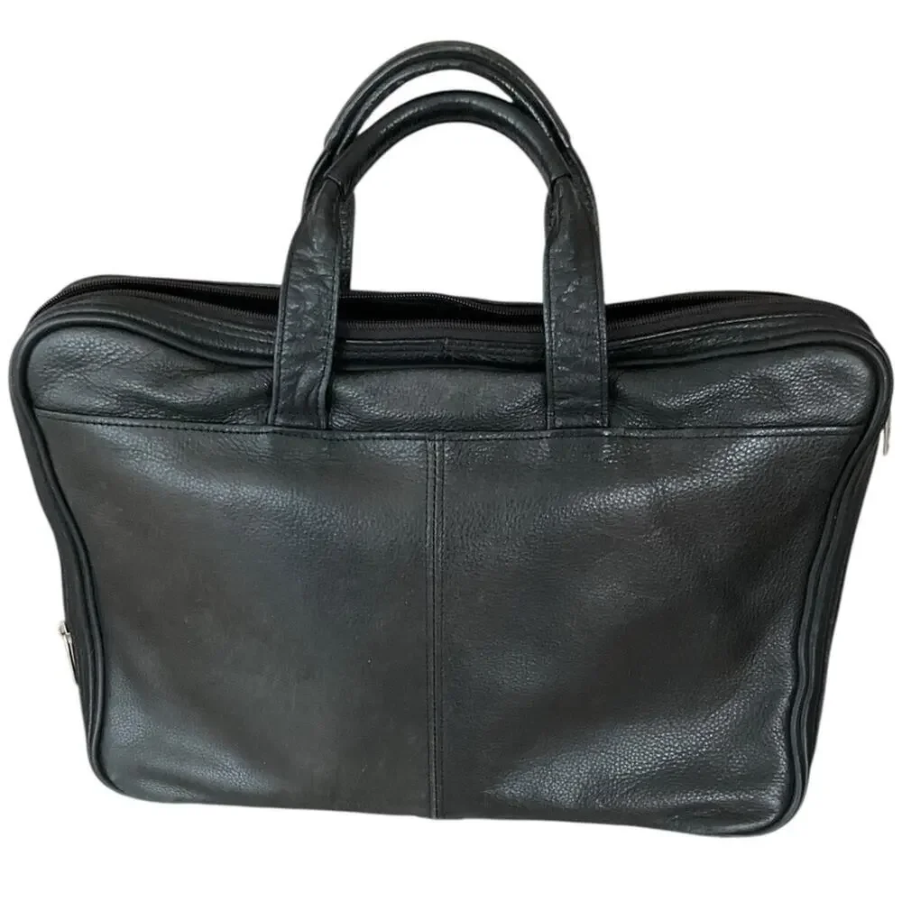 Scully Men's Black Leather Laptop Bag